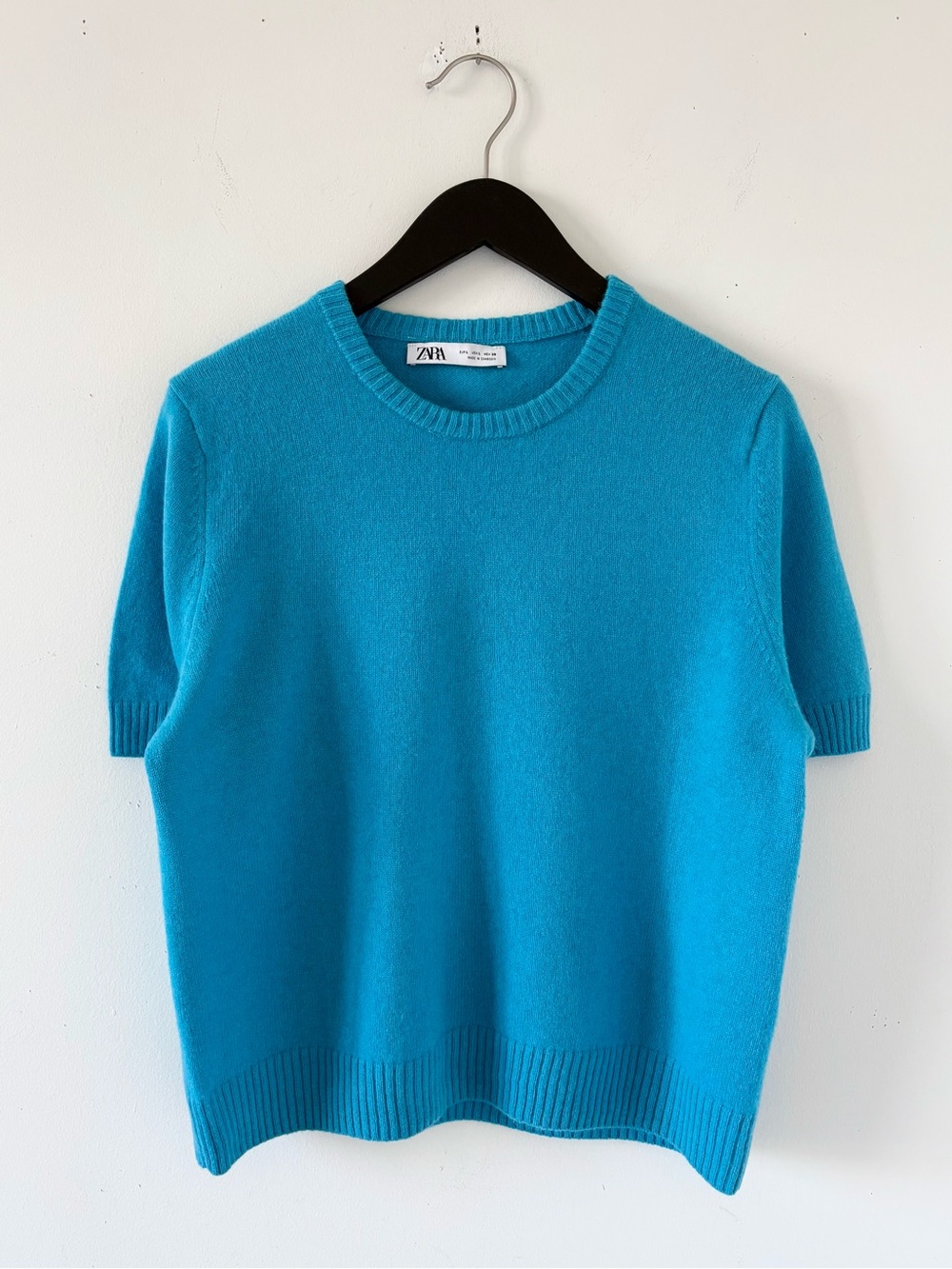 Zara 100% Wool Short Sleeve Sweater